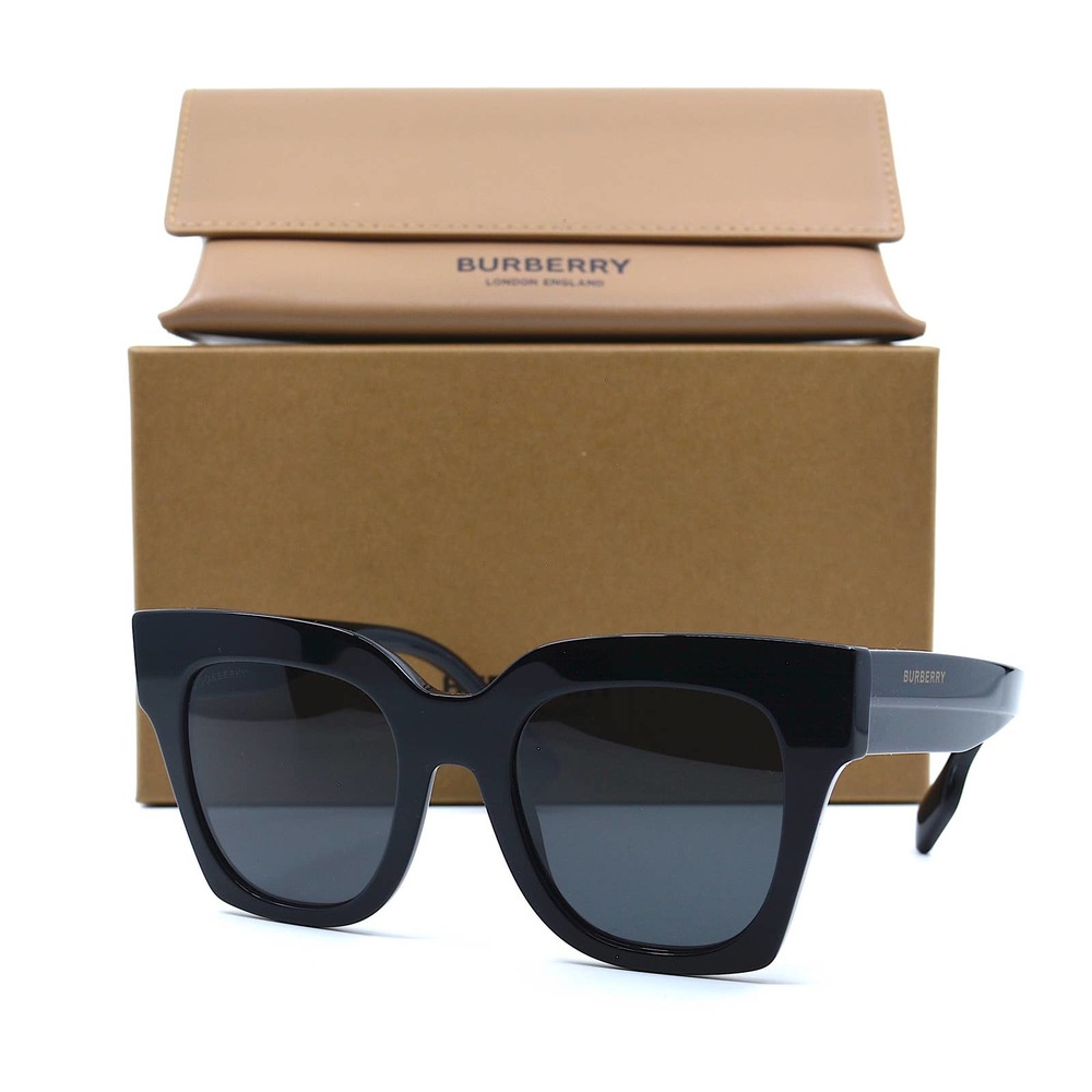 NEW BURBERRY KITTY BE4364 BLACK DARK GREY AUTHENTIC SUNGLASSES - Picture 10 of 14